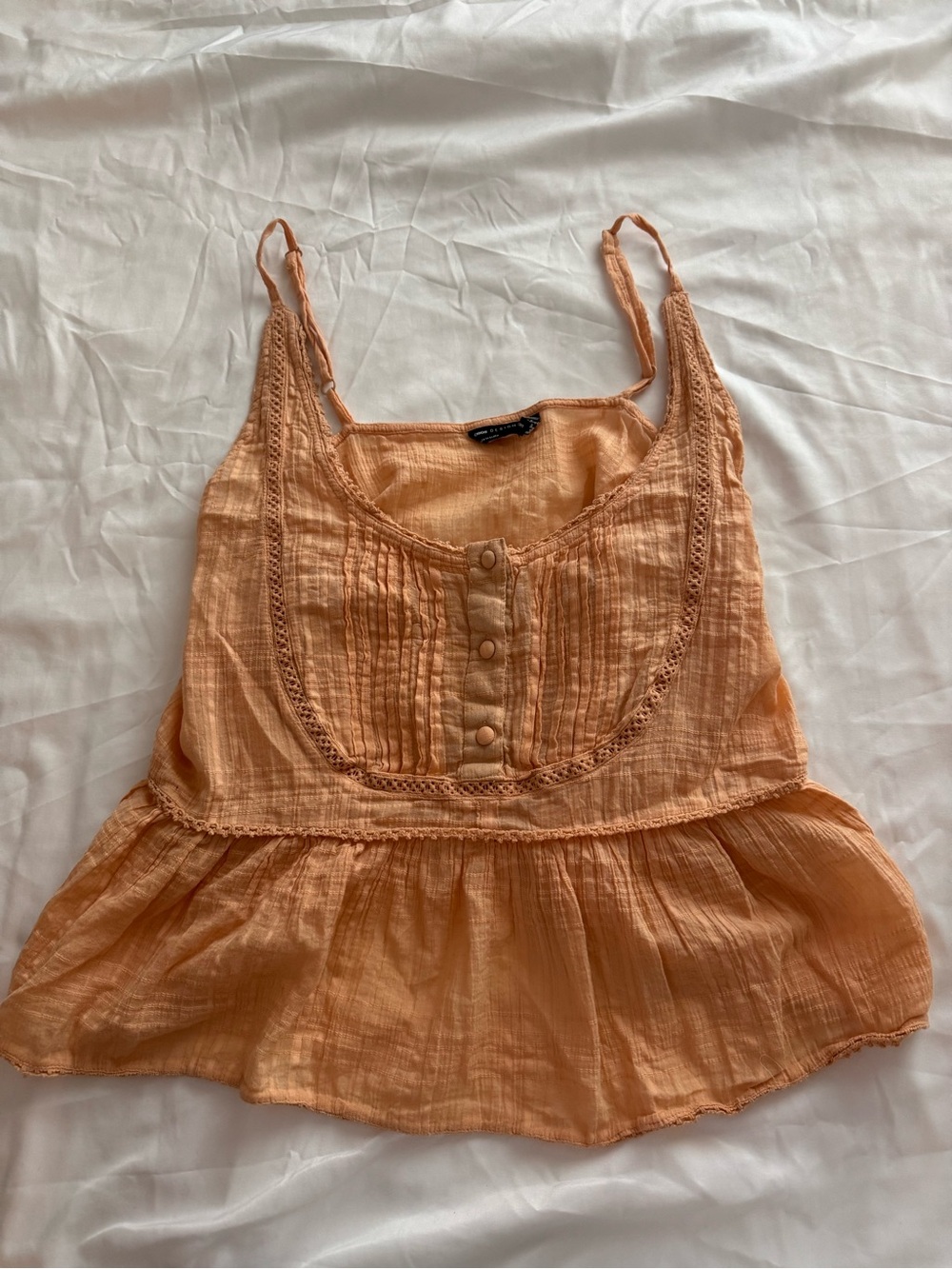 Women’s Peach Peplum Tank Top